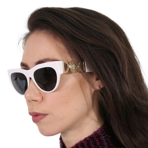 Versace Dark Grey Cat Eye Ladies Sunglasses - Picture 2 of 2